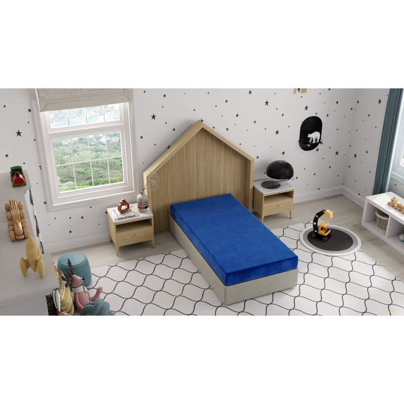 Matelas simple imperméable 7 "pour enfants avec housses résistantes à l'eau et couches de soutien Kids Pedic