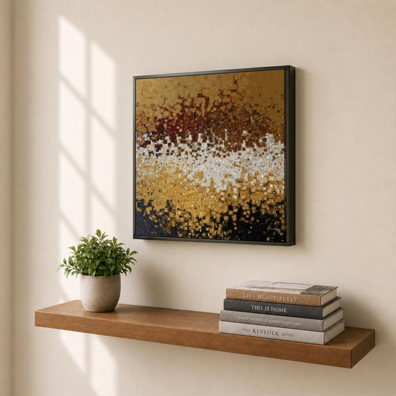 «Micah 7: 8 Dawn of Hope» par Mark Lawrence - impression sur toile, H 30 po x l 30 po, Cadre plat flottant, Noir