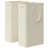 2 Pack Slim Laundry Hamper Collapsible Narrow Laundry Basket Small Tall Dirty Clothes Hampers with Handles White, 65L