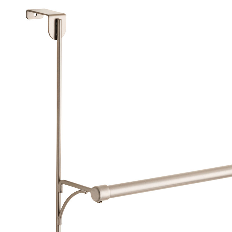 Over-the-Door Towel Rack, Flat Nickel