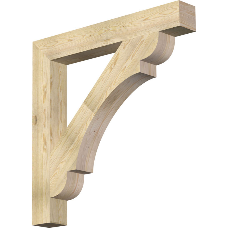 H 6 po x P 6 po Support en bois / corbeau, Sapin de Douglas, H 46 po x l 6 po x P 46 po