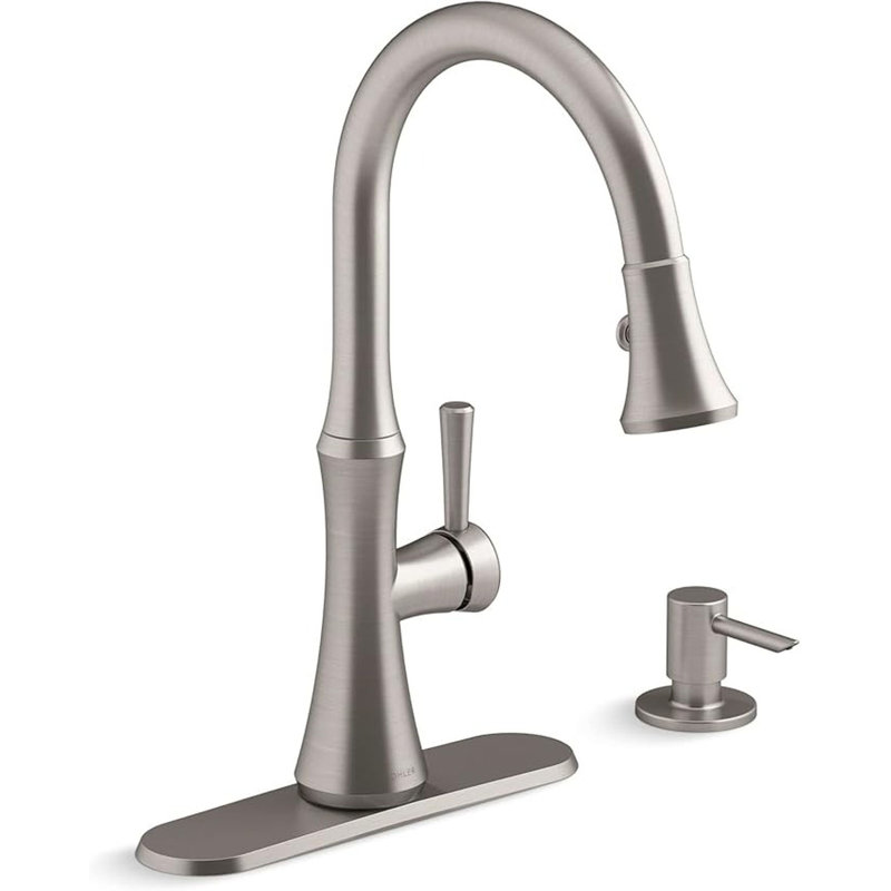 Robinet d'évier de cuisine rétractable avec douchette extractible 2 fonctions KOHLER Kaori