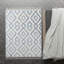 Tapis blanc en polyester / polypropylène tissé à la machine Kaze-965477821