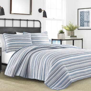 Nautica - Twin Sheet Set, Cotton Percale Bedding Set, Crisp & Cool, Stylish  Home Decor & Dorm Room Essentials (Whale Stripe Blue, Twin)