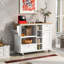 Plateau en bois massif à roulettes Litten-498710380