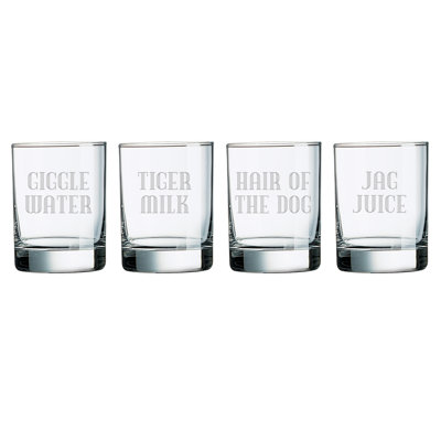Ensemble de verres en verre à whiskey 4 pièces gin