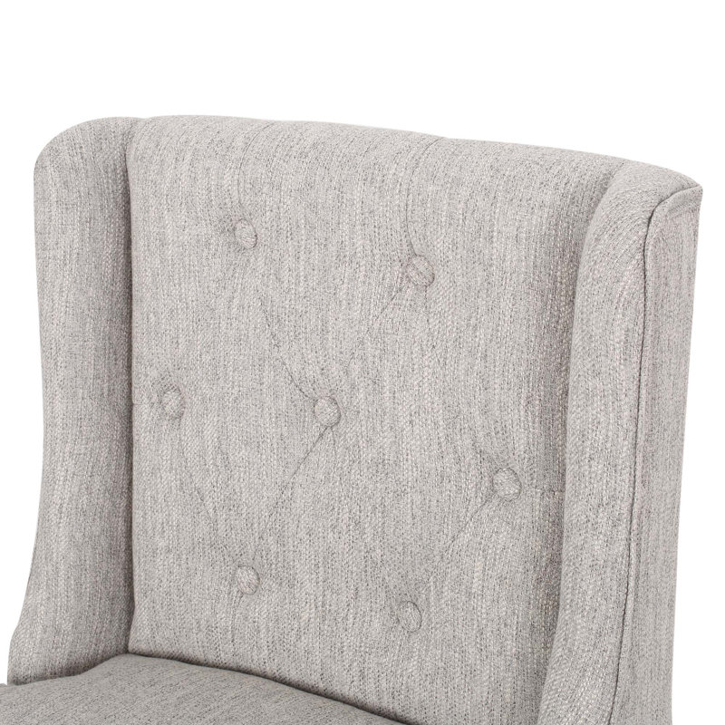 Ensemble de 2 tabourets de comptoir rembourrés en tissu rembourrés pour comptoir de cuisine ou bar, Gris