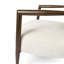 Chaise d'appoint Mid-Century moderne avec structure en métal et tissu texturé moelleux-132896076
