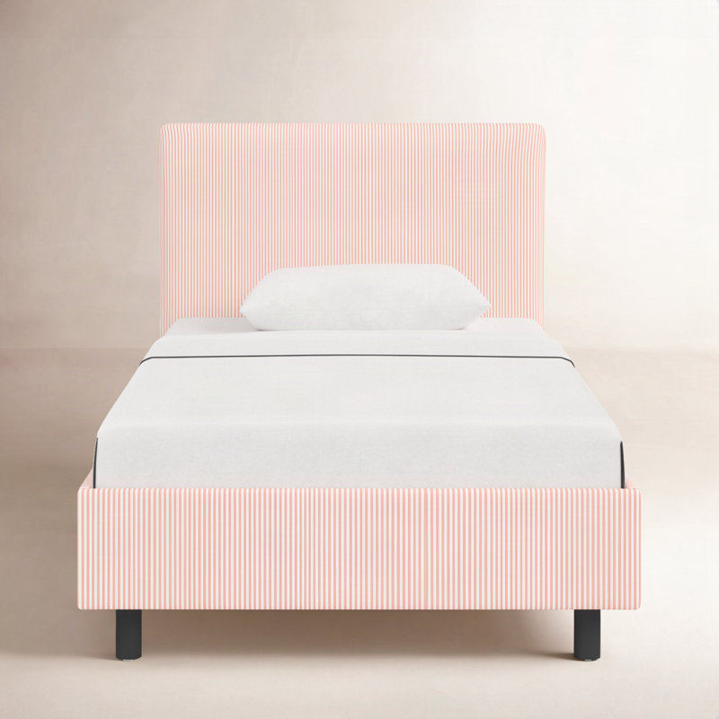 Lit plateforme Sawyer, Double, Rayures prep rosées