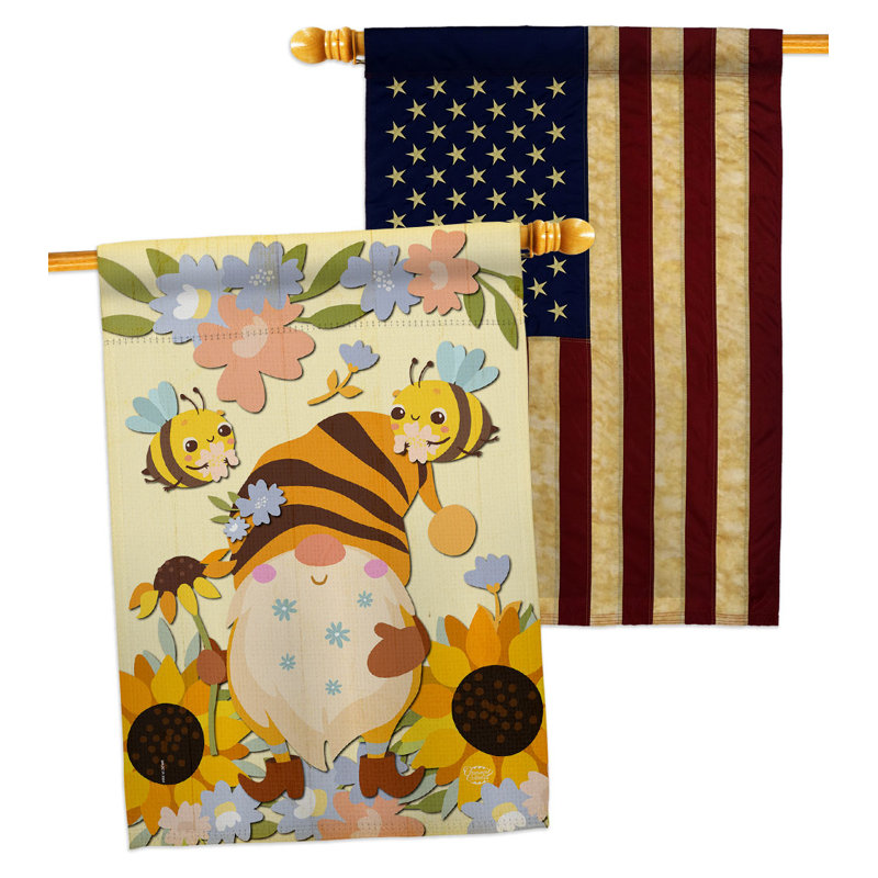 Drapeau de jardin en polyester 18,5 x 13 po Blooming