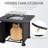 Bulhary Square Steel Propane Smokeless Fire Pit Table with Hidden Fuel Tank