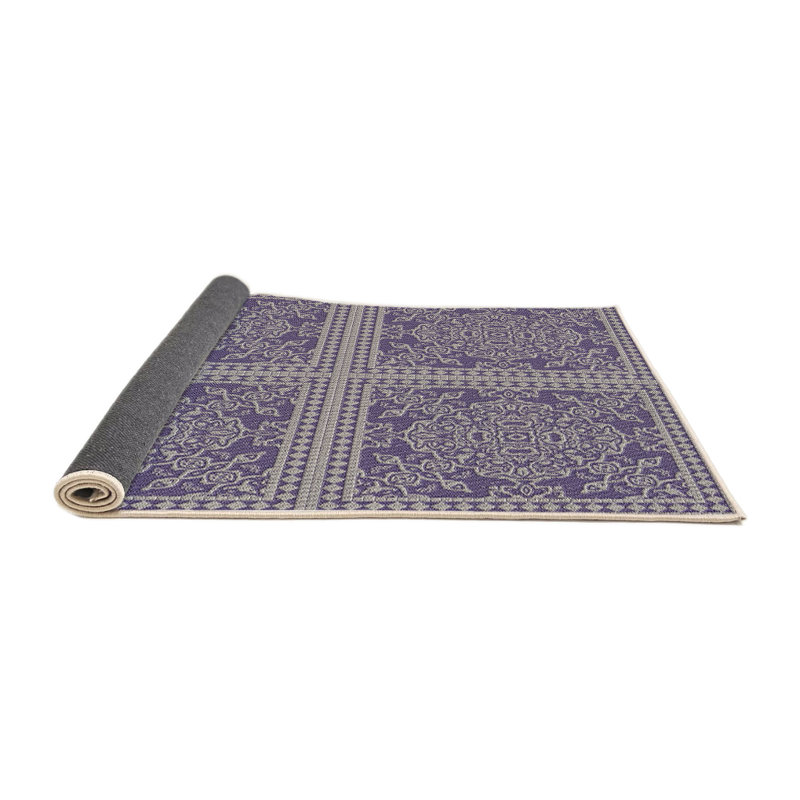 Tapis de zone mauve à motifs Bohy, Rond 7 pi