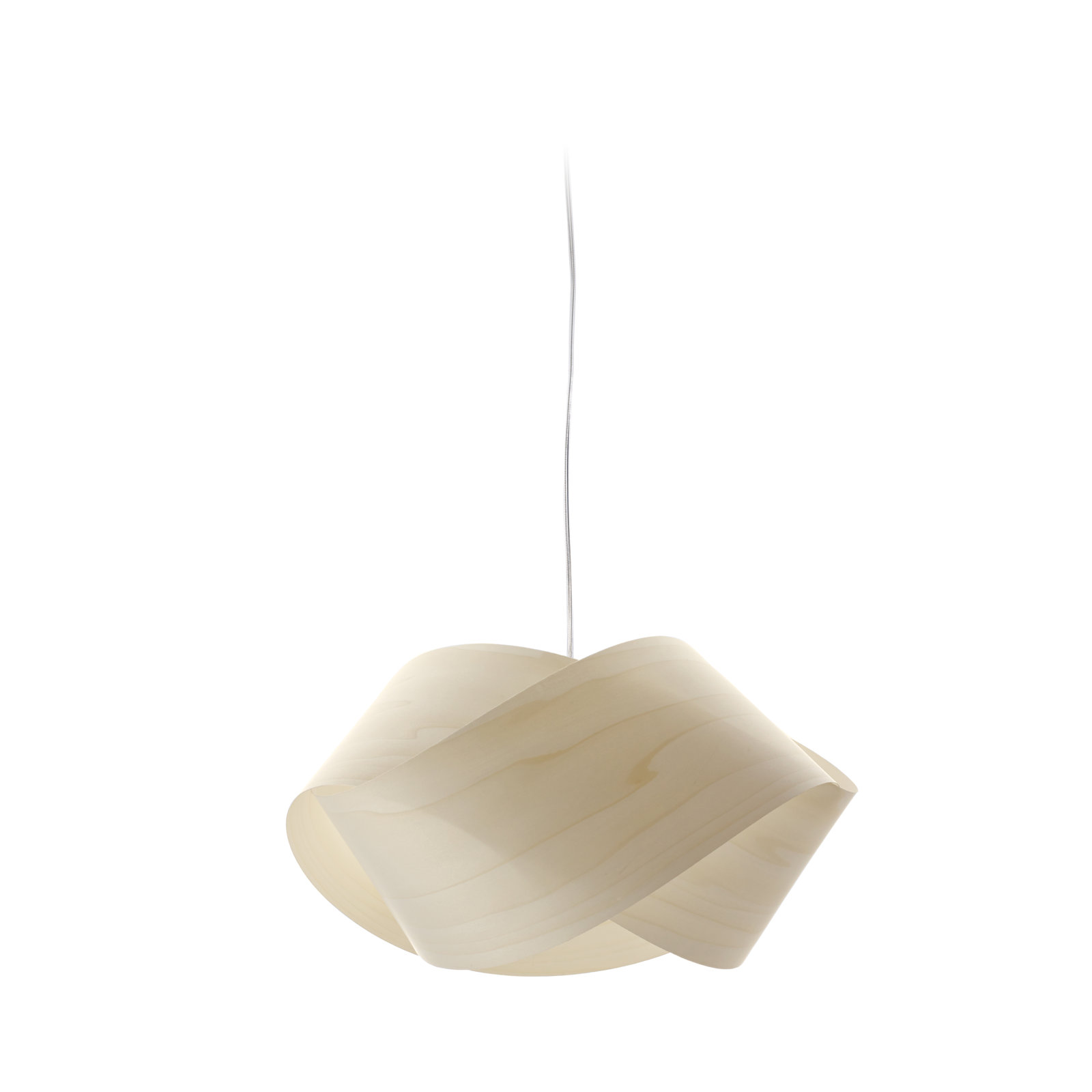 Nut Single Light Pendant, Ivory White, GU24, Matte White