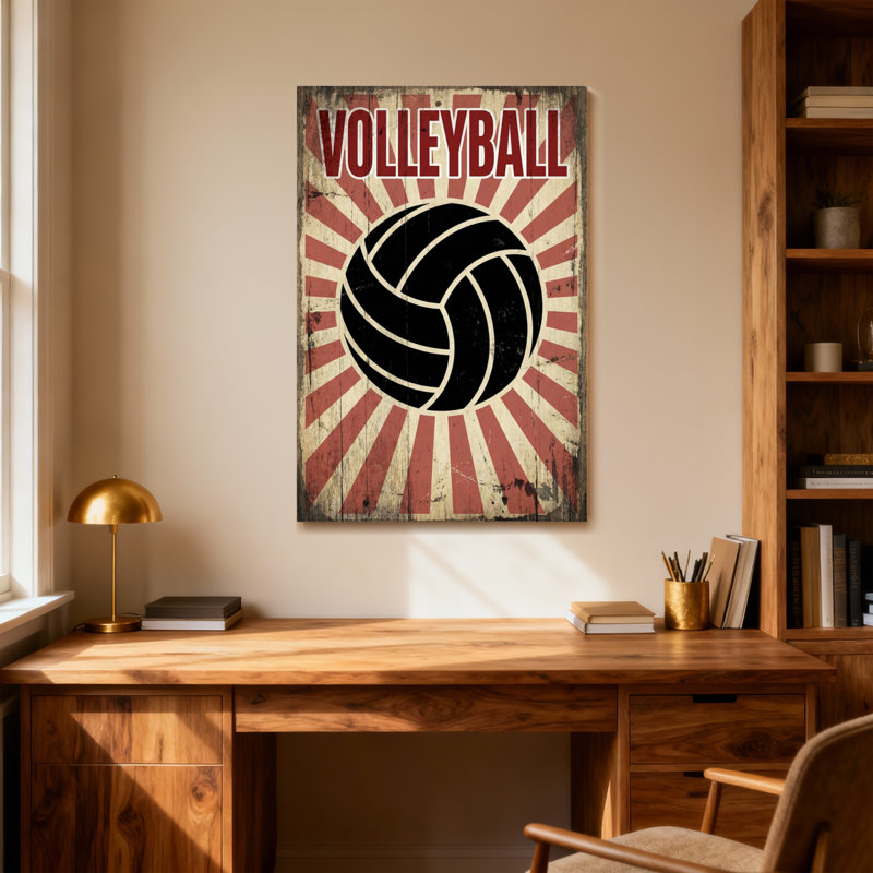 Motif de boules de Volleyball Fashion, H 24 po x l 16 po