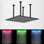 Juno 31" New Dark Oil Rubbed Bronze Square Ceiling Mount LED Rain Shower Head
