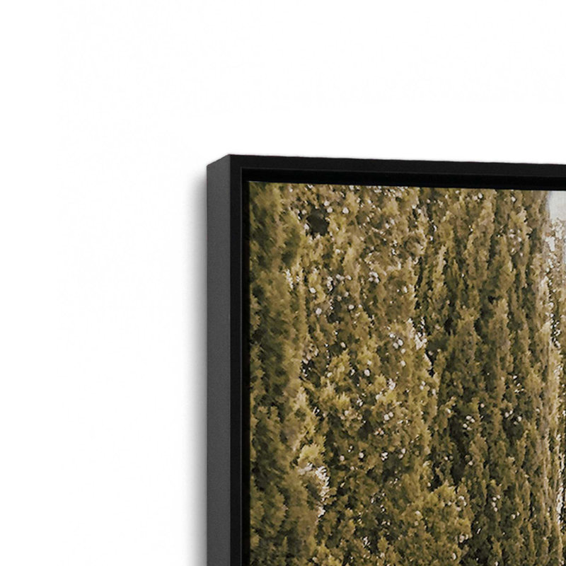 Impression sur toile roulée Tuscan Road Trip, H 12,75 po x l 8,75 po x P 1,75 po, Cadre flottant noir satiné