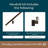 Modern Aluminum Handrail Grab Bar Kit, Adjustable Steel Brackets, Returns to Wall, Powder Coat-112291716-83161876