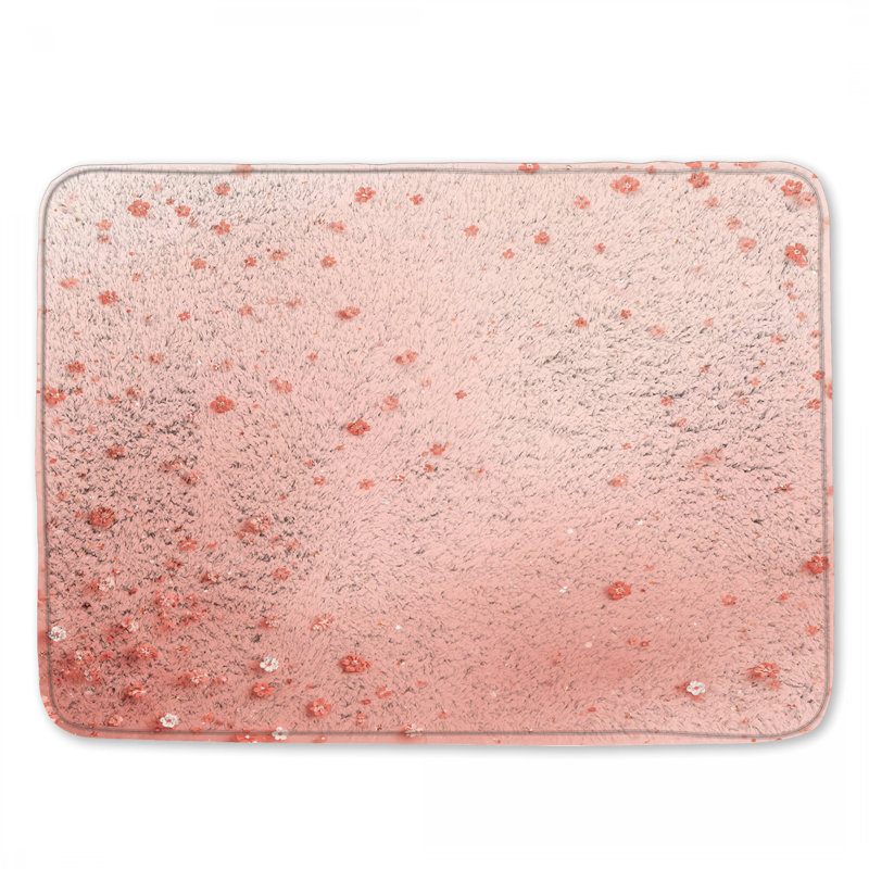Tapis de bain Pink Cherry Blossom Petals, L 34 po x L 21 po
