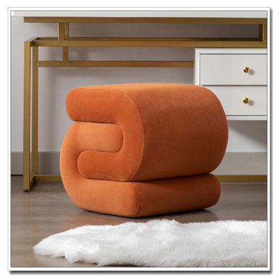 S-shape Ottoman Makeup Stool Footstool