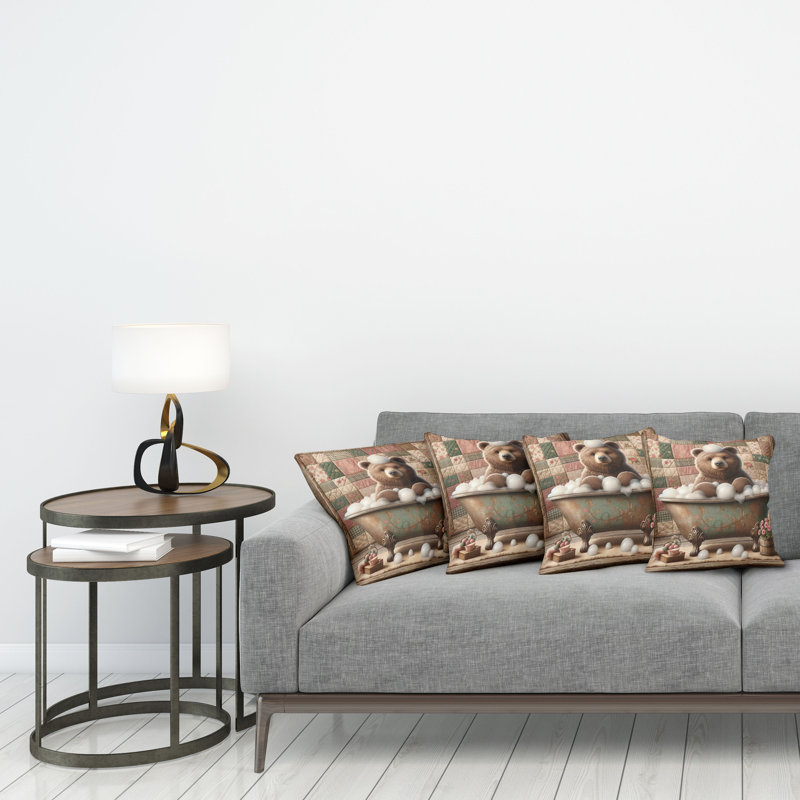 Fabric Reversible Throw Pillow, 18"H x 18"W