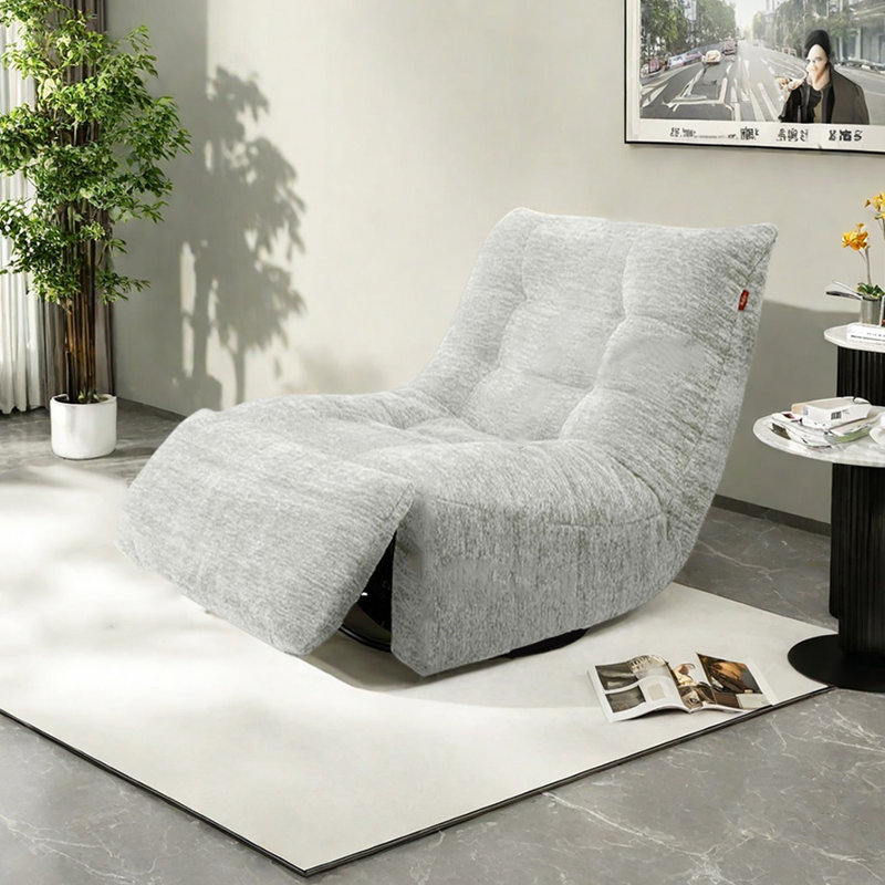 Fauteuil inclinable Chenille, Beige gris