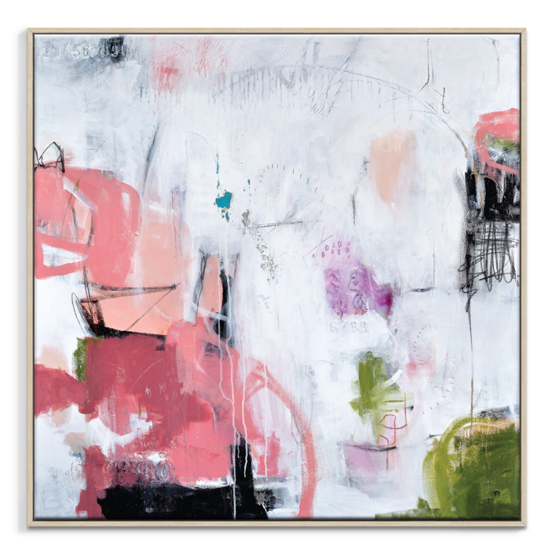 Julie Ahmad - Print on Canvas, Black Floater Frame, 41cm H x 41cm W