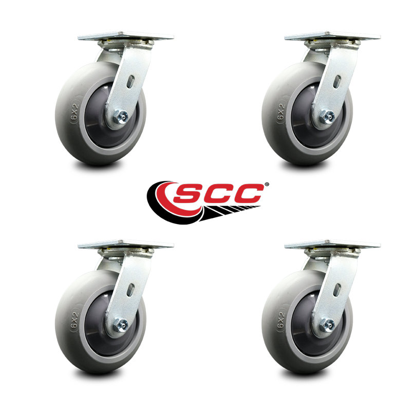 Chemtainer CSJ6RRRS Caster Replacement Set - Service Caster Brand/CHE-SCC-30CS620-TPRRD-TGP-4