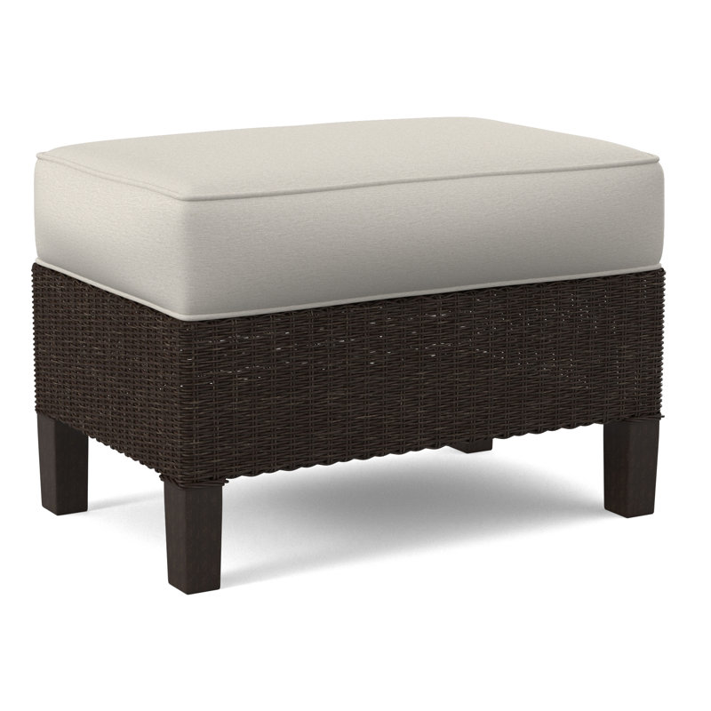 Gibraltar Ottoman, White Performance Fabric; 0851-94, Java