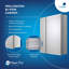 610mm W 610mm H Surface Frameless Medicine Cabinet Mirror 2 Adjustable