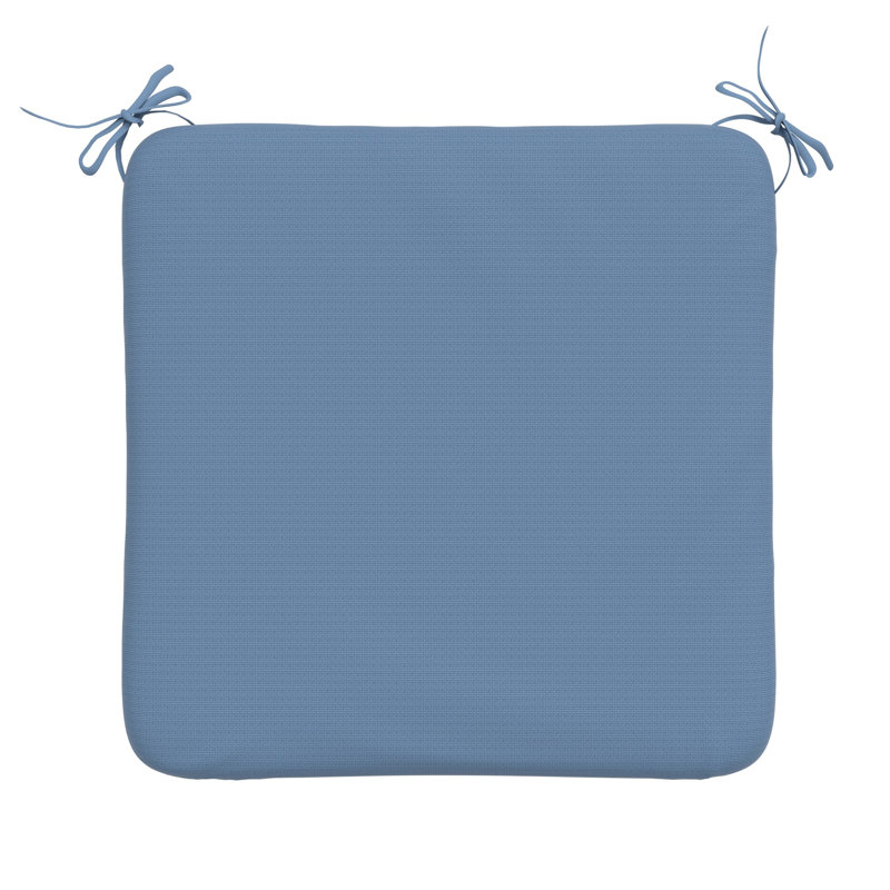 Outdoor Square Dining Chair Cushions, 3" Foam Replacement Cushion, 1, Sky Blue