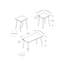 3 tables de style contemporain, noyer foncé, tables basses et tables de bout, pieds solides pour un support stable, finition noyer moderne, idéal pour se détendre dans le salon