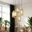 20cm H Glass Drum Lamp Shade-1247369650