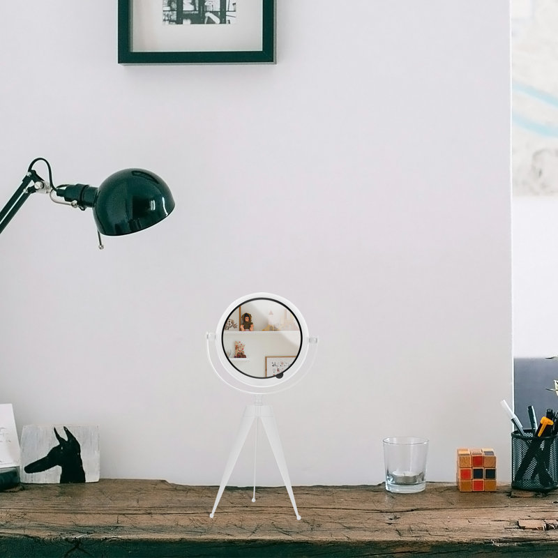 Analog Battery Tabletop Clock White