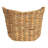Water Hyacinth Seagrass Scoop Basket With Bamboo Handle