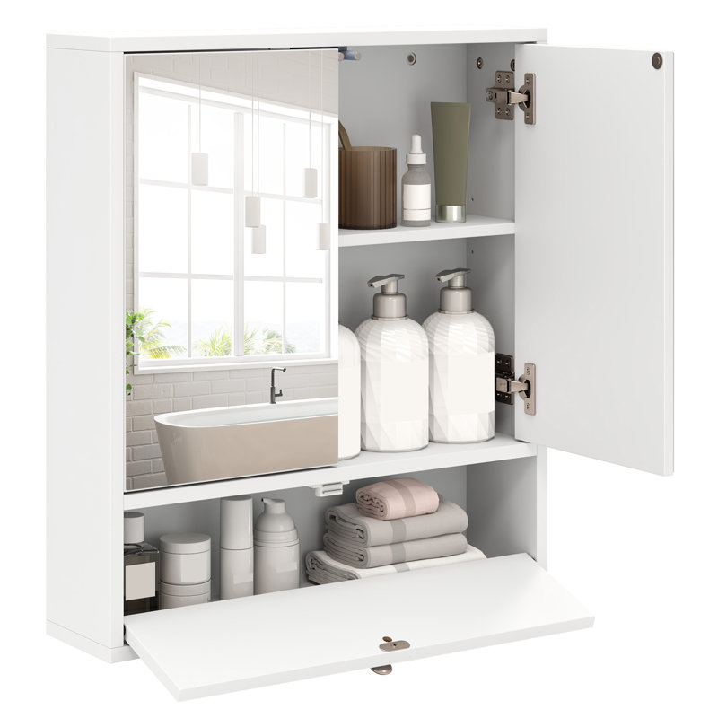 Armoire à pharmacie sans cadre à 2 portes avec 2 tablettes Nikkolette
