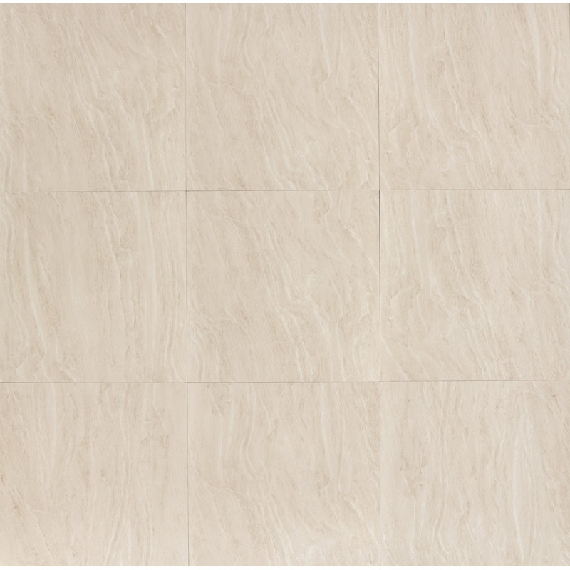 Yosemite 24" x 24" Porcelain Field Tile in Beige, Silver