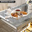 Table basse en miroir avec panneau en cristal miroir, table basse rectangulaire en verre avec espace de rangement à 2 niveaux pour le salon-511551808