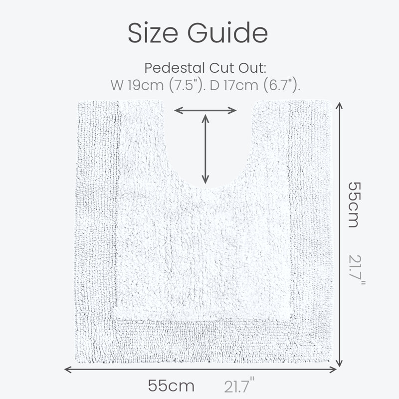 Fredrico Reversible Pedestal Mat, White