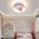 20" Modern Pink/White Cloud Dimmable LED Ceiling Light With Remote Control