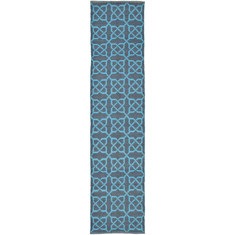 Thom Filicia Vaporisateur / Bleu Outdoor Area Rug, Coureur 2' x 6'
