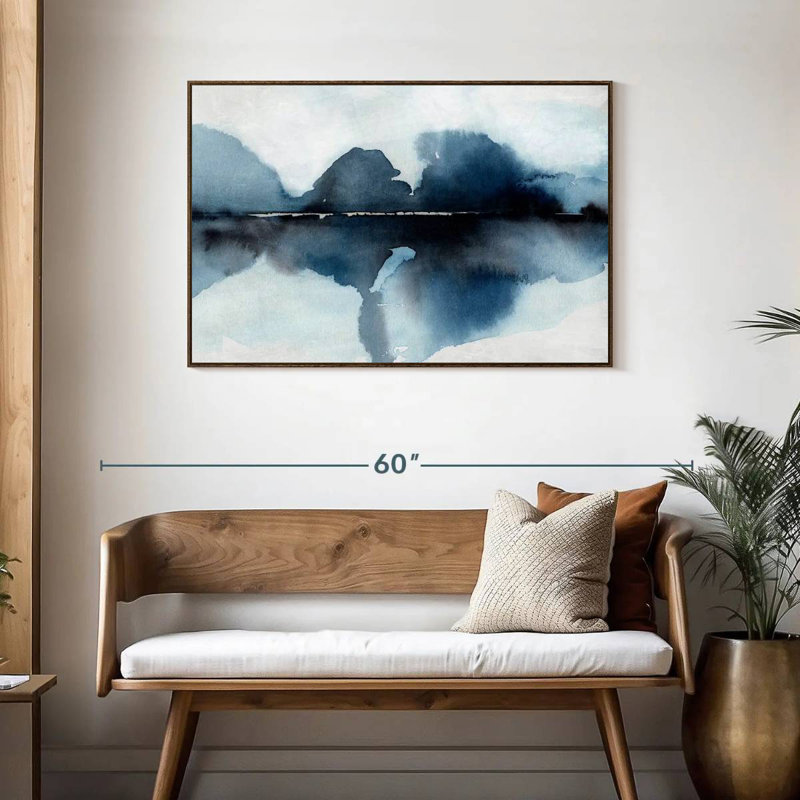 Mystic Horizon I, Cadre flottant noyer, 43 po x 29 po