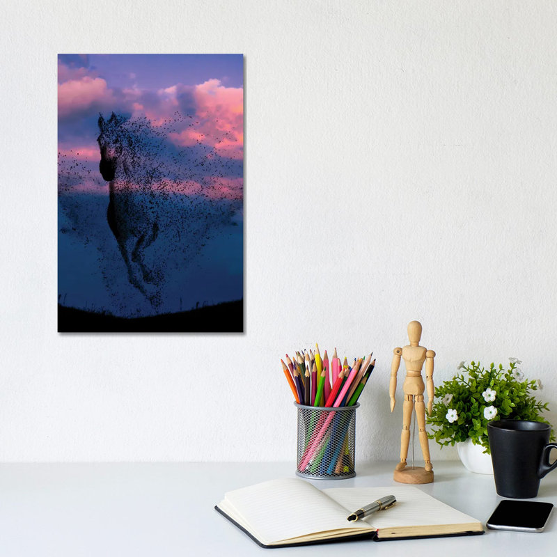 Wind And Horse by Abdullah Evindar - Wrapped Canvas Print, 30.48cm H x 20.32cm W x 1.91cm D