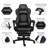 RAYS Reclining Ergonomic Faux Leather Swiveling PC & Racing Game Chair with Footrest-41302465