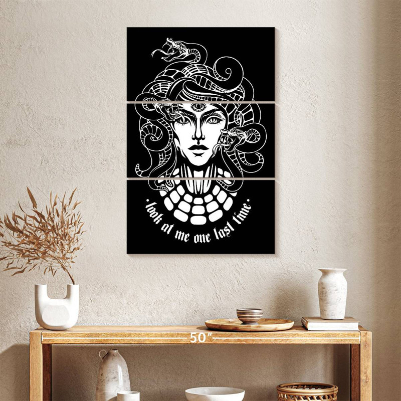 Kelan Medusa Quote, 57" H x 36" W