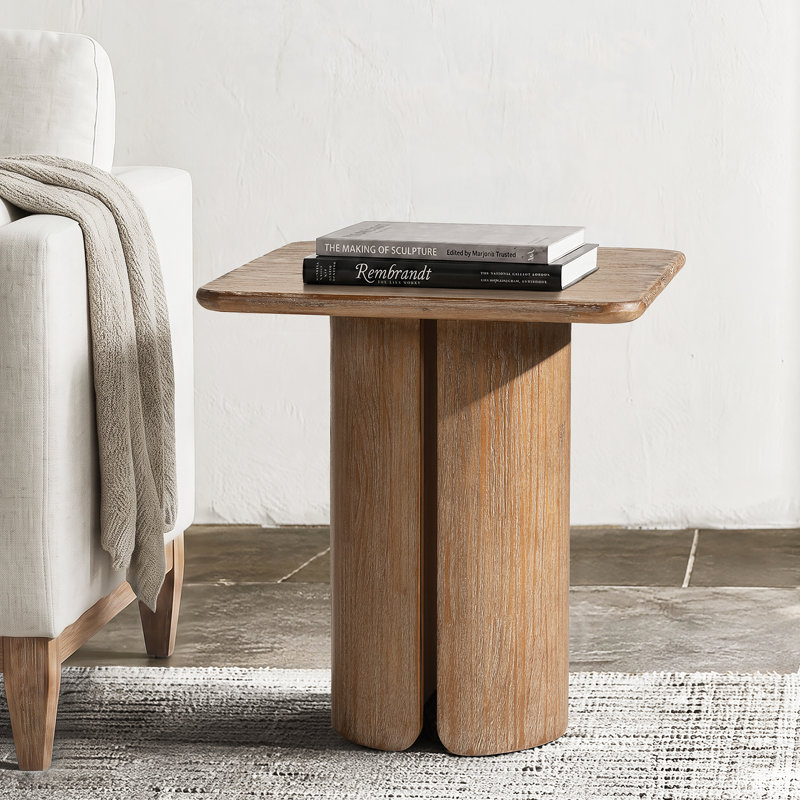 Table d'appoint carrée à piédestal 22 po Flickinger
