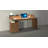 Desk Dcaligar, Desk with top and LED lights, Multi-purpose table, 160x60h90 cm, White and Slate-159386592