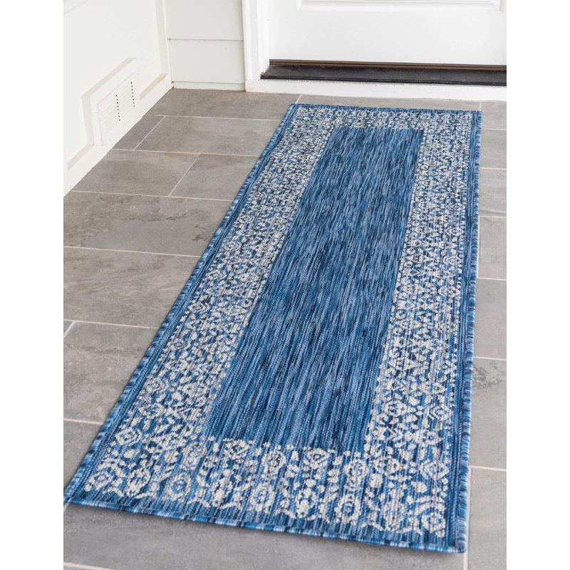 Tapis extérieur d'extérieur couleur mer, Tapis de couloir 2 pi x 6 pi