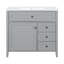 Meuble-lavabo simple autoportant gris avec lavabo et rangement en céramique-1927308898