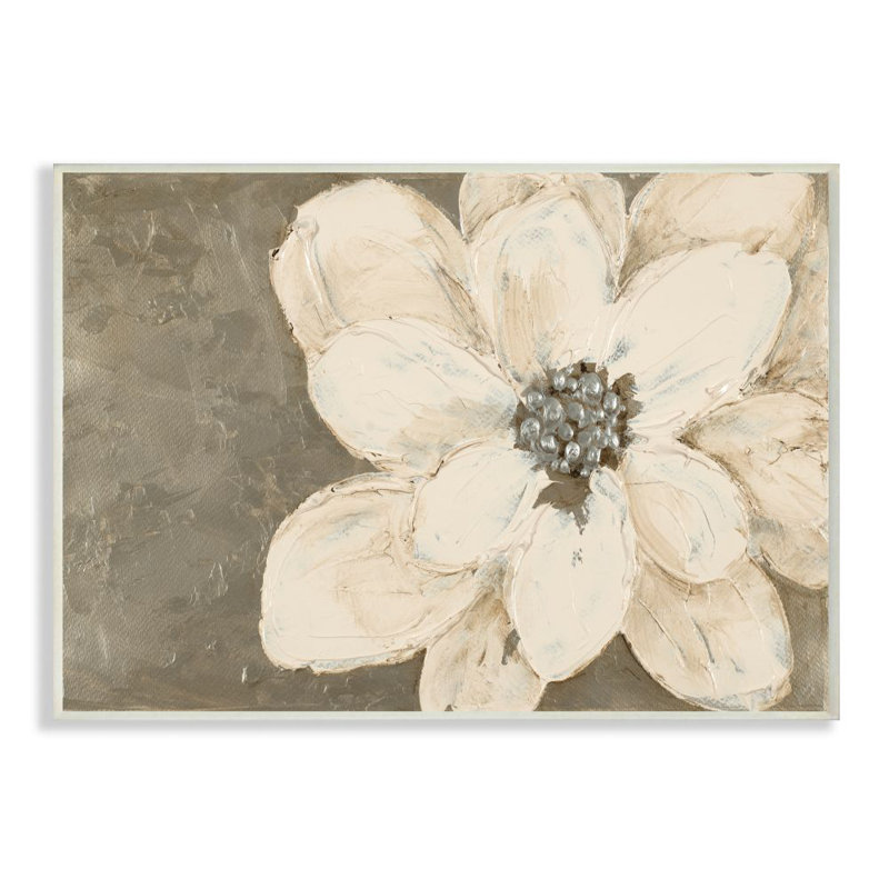 « abstract fleur collage painting », impression sur toile, H 12 po x l 18 po x P 0,5 po, Plaque murale