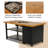 Arunas 6-Piece Outdoor Conversation Set with Wood Pattern Cushions & Fire Pit Table with Storage